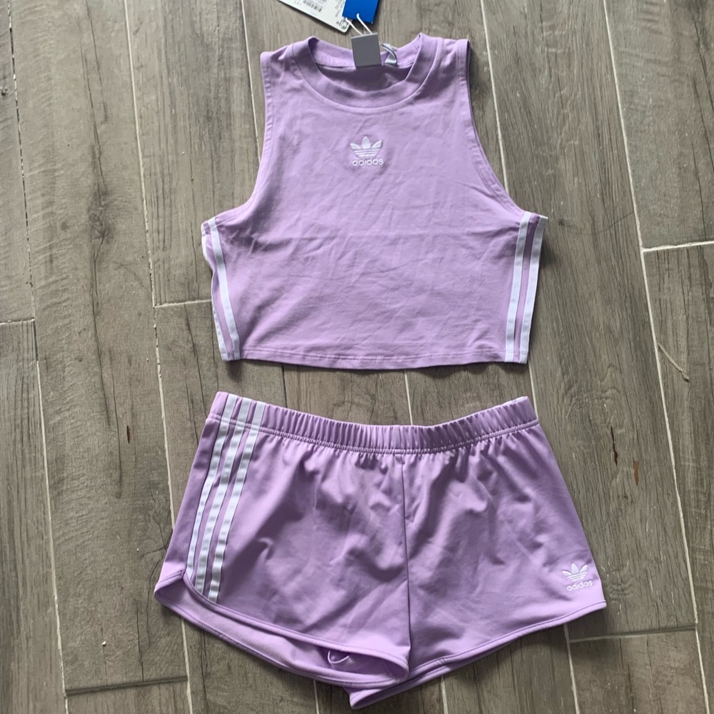 Adidas short and top outfit NWT